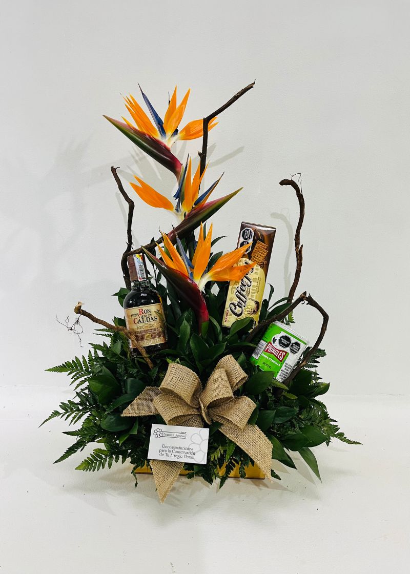 Arreglo floral hombre