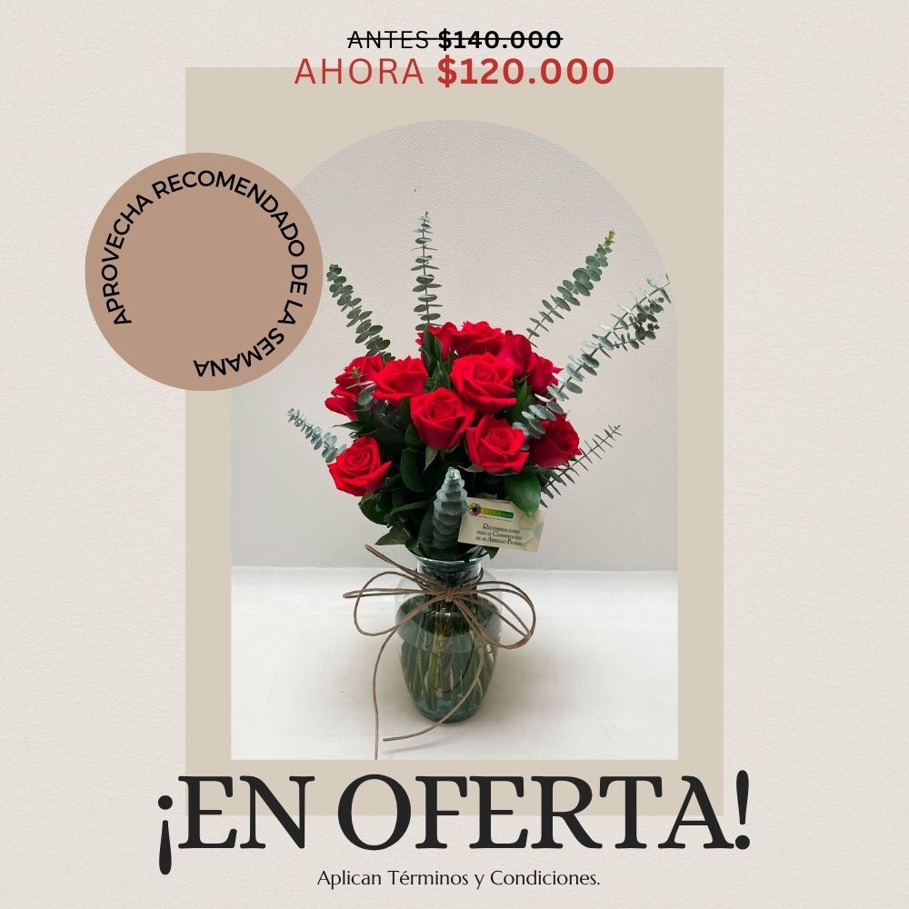 Arreglo Rosas oferta semana 4 de Agosto